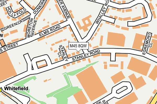 M45 8QW map - OS OpenMap – Local (Ordnance Survey)