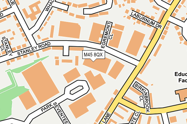 M45 8QX map - OS OpenMap – Local (Ordnance Survey)