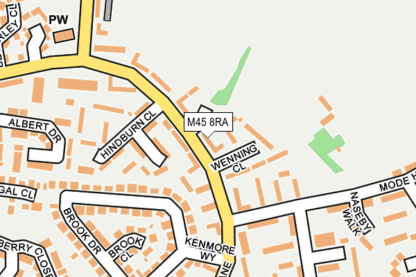 M45 8RA map - OS OpenMap – Local (Ordnance Survey)