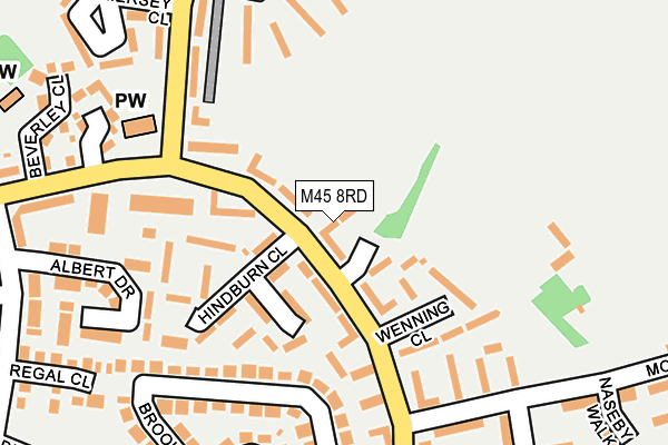 M45 8RD map - OS OpenMap – Local (Ordnance Survey)