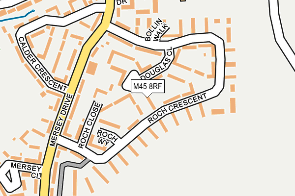 M45 8RF map - OS OpenMap – Local (Ordnance Survey)