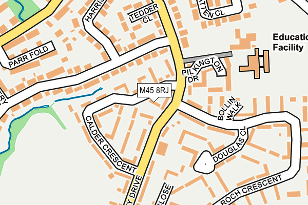 M45 8RJ map - OS OpenMap – Local (Ordnance Survey)