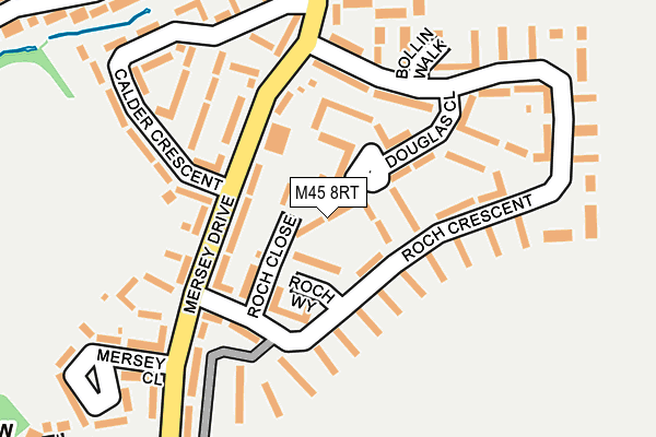 M45 8RT map - OS OpenMap – Local (Ordnance Survey)