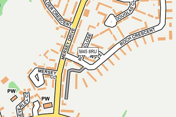 M45 8RU map - OS OpenMap – Local (Ordnance Survey)