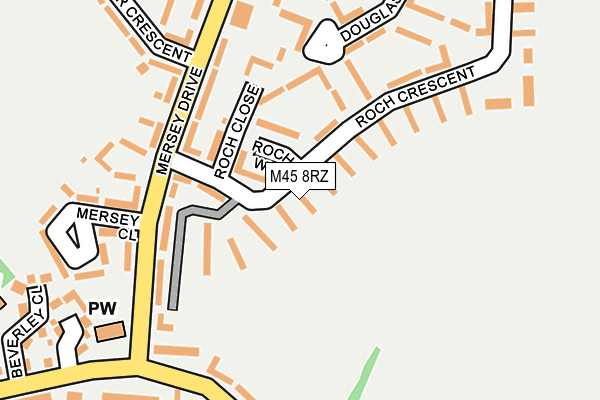 M45 8RZ map - OS OpenMap – Local (Ordnance Survey)