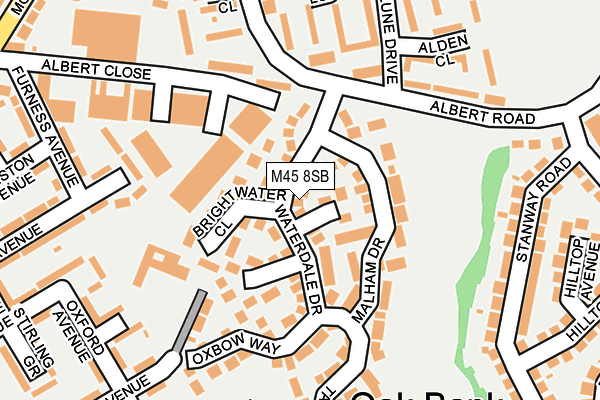 M45 8SB map - OS OpenMap – Local (Ordnance Survey)