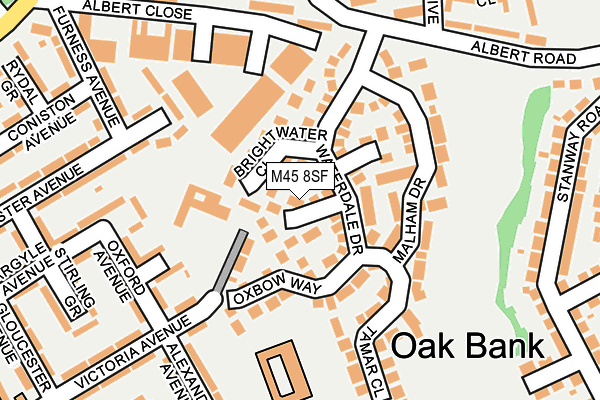 M45 8SF map - OS OpenMap – Local (Ordnance Survey)