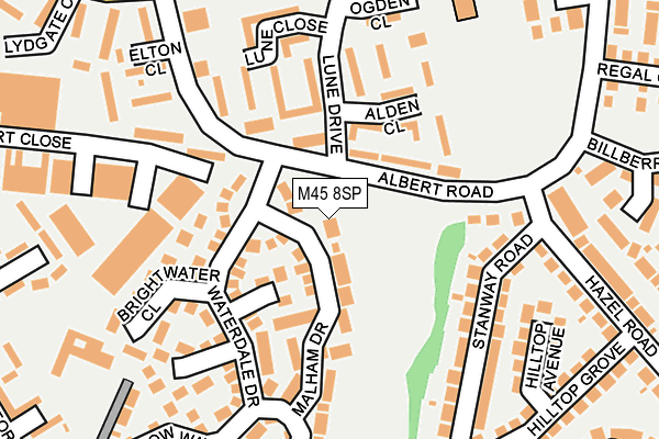 M45 8SP map - OS OpenMap – Local (Ordnance Survey)