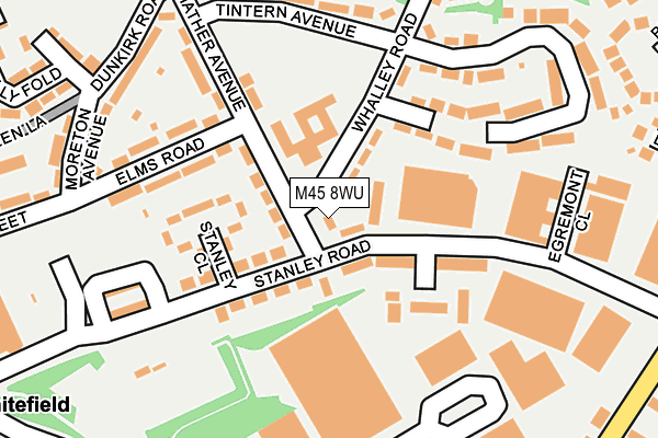 M45 8WU map - OS OpenMap – Local (Ordnance Survey)
