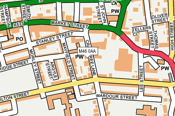 M46 0AA map - OS OpenMap – Local (Ordnance Survey)