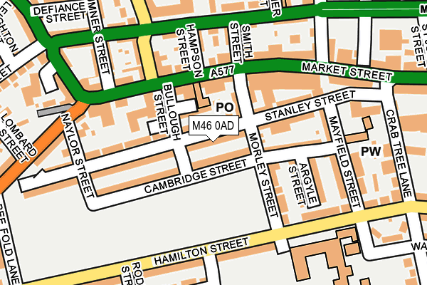 M46 0AD map - OS OpenMap – Local (Ordnance Survey)