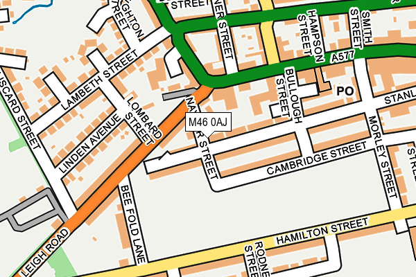 M46 0AJ map - OS OpenMap – Local (Ordnance Survey)