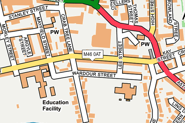 M46 0AT map - OS OpenMap – Local (Ordnance Survey)