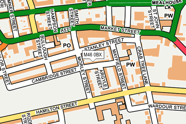 M46 0BX map - OS OpenMap – Local (Ordnance Survey)