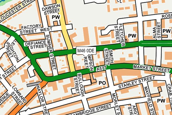 M46 0DE map - OS OpenMap – Local (Ordnance Survey)