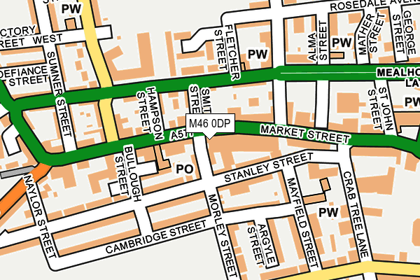 M46 0DP map - OS OpenMap – Local (Ordnance Survey)