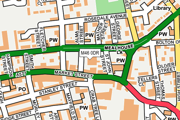 M46 0DR map - OS OpenMap – Local (Ordnance Survey)