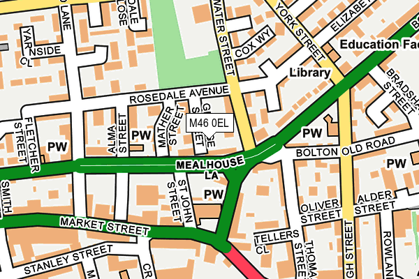 M46 0EL map - OS OpenMap – Local (Ordnance Survey)