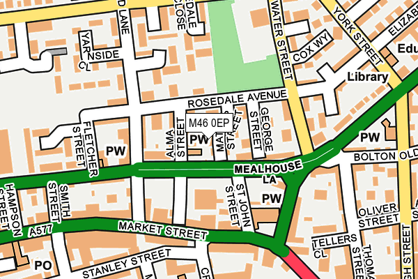 M46 0EP map - OS OpenMap – Local (Ordnance Survey)