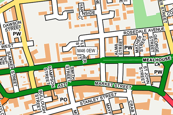 M46 0EW map - OS OpenMap – Local (Ordnance Survey)