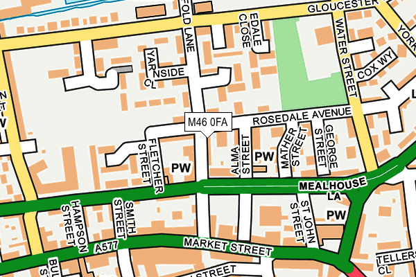 M46 0FA map - OS OpenMap – Local (Ordnance Survey)