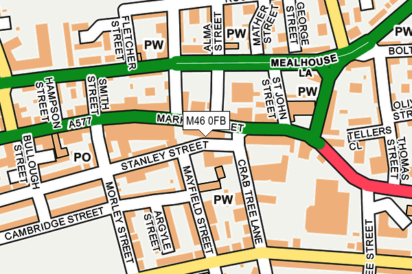 M46 0FB map - OS OpenMap – Local (Ordnance Survey)