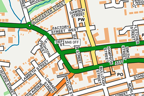 M46 0FF map - OS OpenMap – Local (Ordnance Survey)