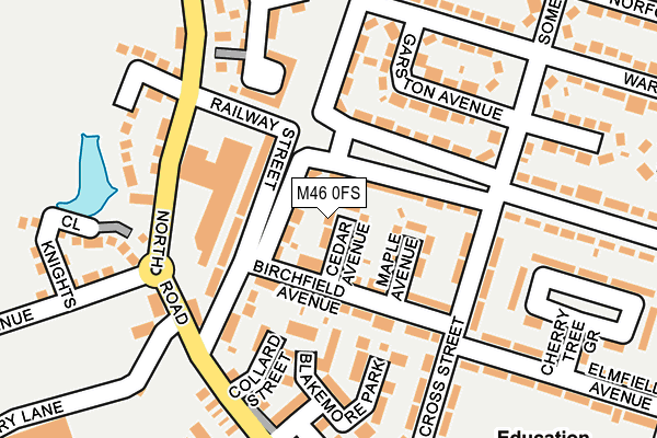 M46 0FS map - OS OpenMap – Local (Ordnance Survey)