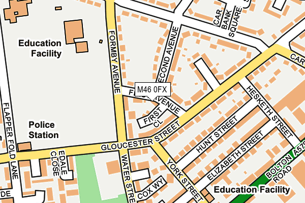 M46 0FX map - OS OpenMap – Local (Ordnance Survey)