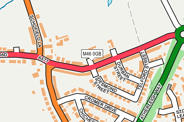 M46 0GB map - OS OpenMap – Local (Ordnance Survey)