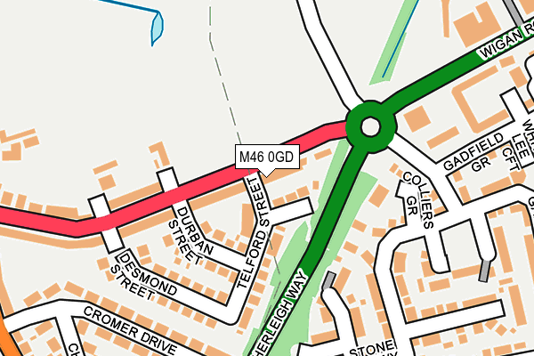 M46 0GD map - OS OpenMap – Local (Ordnance Survey)
