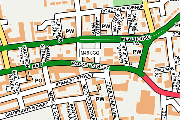 M46 0GQ map - OS OpenMap – Local (Ordnance Survey)