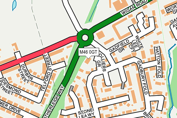 M46 0GT map - OS OpenMap – Local (Ordnance Survey)