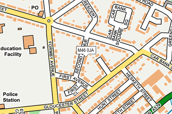M46 0JA map - OS OpenMap – Local (Ordnance Survey)