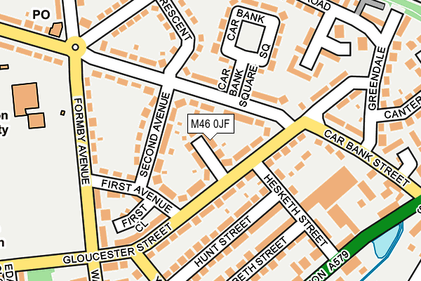 M46 0JF map - OS OpenMap – Local (Ordnance Survey)