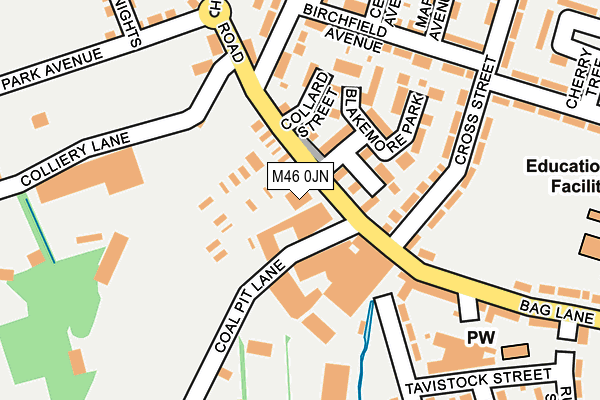 M46 0JN map - OS OpenMap – Local (Ordnance Survey)