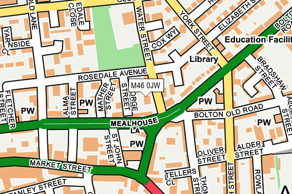 M46 0JW map - OS OpenMap – Local (Ordnance Survey)