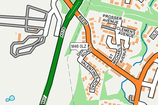 M46 0LZ map - OS OpenMap – Local (Ordnance Survey)