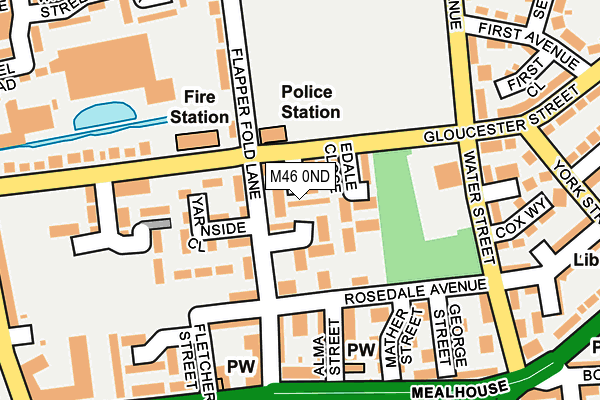 M46 0ND map - OS OpenMap – Local (Ordnance Survey)