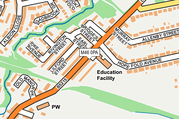 M46 0PA map - OS OpenMap – Local (Ordnance Survey)