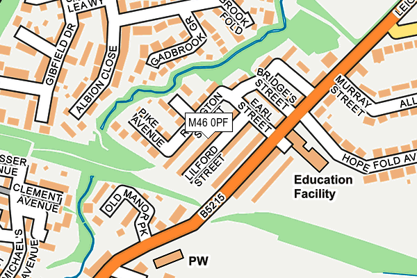 M46 0PF map - OS OpenMap – Local (Ordnance Survey)