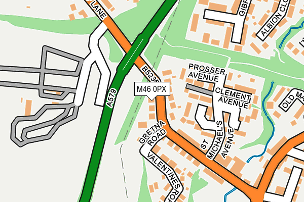 M46 0PX map - OS OpenMap – Local (Ordnance Survey)