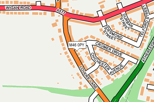 M46 0PY map - OS OpenMap – Local (Ordnance Survey)