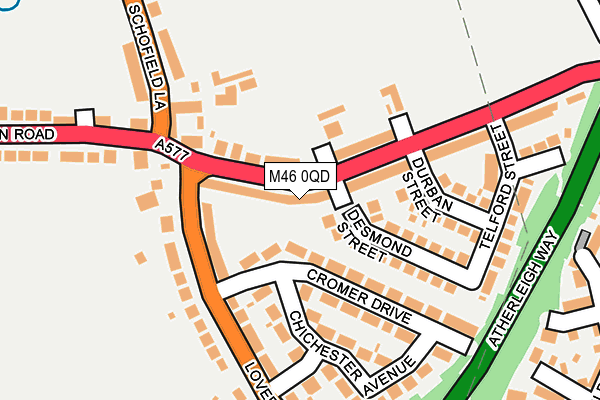 M46 0QD map - OS OpenMap – Local (Ordnance Survey)