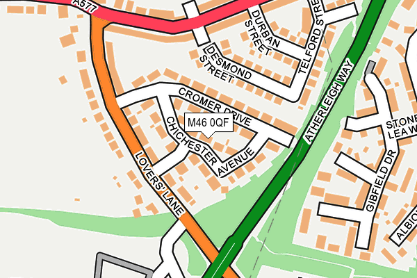 M46 0QF map - OS OpenMap – Local (Ordnance Survey)