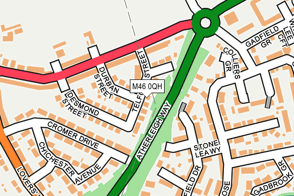 M46 0QH map - OS OpenMap – Local (Ordnance Survey)