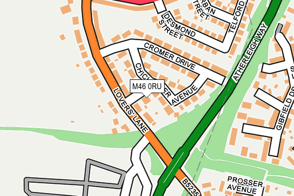 M46 0RU map - OS OpenMap – Local (Ordnance Survey)