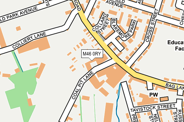 M46 0RY map - OS OpenMap – Local (Ordnance Survey)
