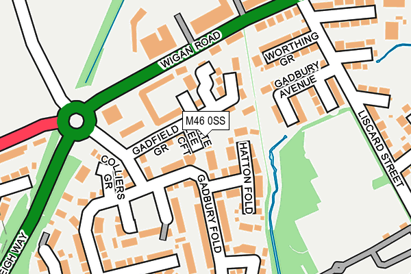 M46 0SS map - OS OpenMap – Local (Ordnance Survey)