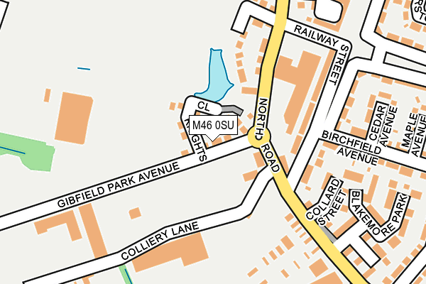 M46 0SU map - OS OpenMap – Local (Ordnance Survey)